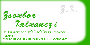 zsombor kalmanczi business card